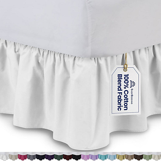 Bedding Ruffled Bed Skirt Queen, Queen Bedskirt 18 Inch Drop Split Corners