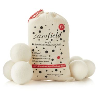 Wool Dryer Balls by Casafield Set of 6, Extra Large Organic Handmade 100% New Zealand Wool, Natural Laundry Fabric Softener. View a larger version of this product image.