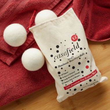 Wool Dryer Balls by Casafield Set of 6, Extra Large Organic Handmade 100% New Zealand Wool, Natural Laundry Fabric Softener. View a larger version of this product image.
