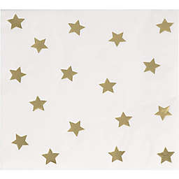 Blue Panda Cocktail Napkins - 50-Pack Gold Foil Star Disposable Paper Napkins, 3-Ply, Birthday, Bridal Shower Party Decoration Supplies, Folded 5 x 5 Inches