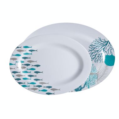 Marine Business Coastal Oval Melamine Serving Platters (Set of 2). View a larger version of this product image.