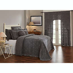 Better Trends Wedding Ring Collection 100% Cotton Tufted Loop Design Twin Bedspread - Gray