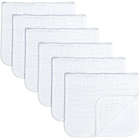Alternate image 0 for Muslin Burp Cloths 6 Pack Large 100% Cotton Hand Washcloths 6 Layers Extra Absorbent and Soft  by Comfy Cubs (White, Pack of 6)