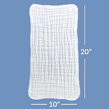 Muslin Burp Cloths 6 Pack Large 100% Cotton Hand Washcloths 6 Layers Extra Absorbent and Soft  by Comfy Cubs (White, Pack of 6). View a larger version of this product image.