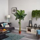Alternate image 2 for Nearly Natural 6&#39; Real Touch Artificial Banana Silk Tree with Brown Pot