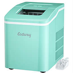 Costway-CA Portable Countertop Ice Maker Machine with Scoop-Green