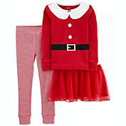 Carter&#39;s Baby Girl&#39;s 3-Pc. Santa Top Tutu & Pajama Set Red Size 18MOS
