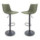 Alternate image 0 for LeisureMod Tilbury Modern Adjustable Bar Stool With Footrest & 360-Degree Swivel Set of 2
