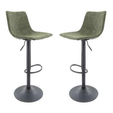 LeisureMod Tilbury Modern Adjustable Bar Stool With Footrest & 360-Degree Swivel Set of 2. View a larger version of this product image.
