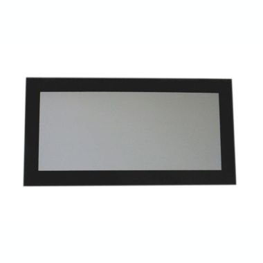 Whitehaus Aeri Rectangular Shaped Mirror with Laminated Black Glass Frame - Black Glass. View a larger version of this product image.