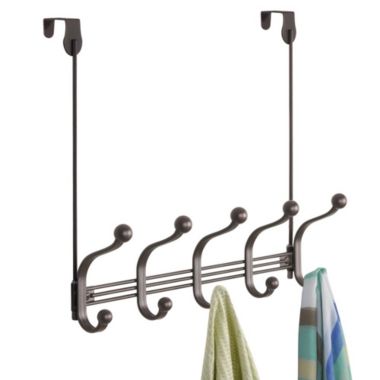 mDesign Over Door/Wall Mount Hanging Storage Organizer Rack, 10 Hooks. View a larger version of this product image.