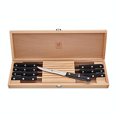 ZWILLING TWIN Gourmet Classic 8-pc Steak Knife Set with Wood Case. View a larger version of this product image.