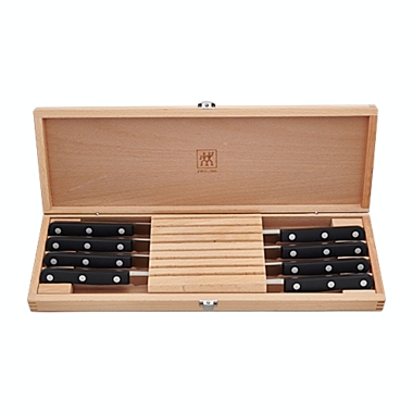 ZWILLING TWIN Gourmet Classic 8-pc Steak Knife Set with Wood Case. View a larger version of this product image.
