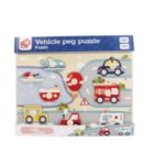 Alternate image 0 for Leo & Friends Vehicle Peg Puzzle for 24-Months+   Unisex Toddler Puzzle, Comes with 10-Pieces, Features Planes, Boats, Cars, Buses & More   Perfect Educational Gift, Made with 100% Premium Non-Toxic Wood