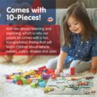 Alternate image 2 for Leo & Friends Vehicle Peg Puzzle for 24-Months+   Unisex Toddler Puzzle, Comes with 10-Pieces, Features Planes, Boats, Cars, Buses & More   Perfect Educational Gift, Made with 100% Premium Non-Toxic Wood