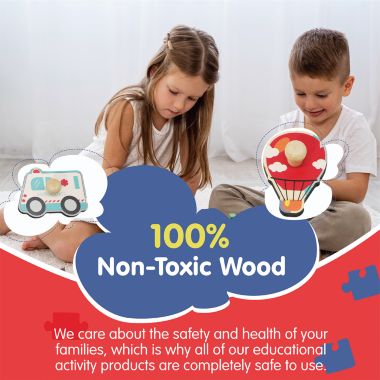 Leo & Friends Vehicle Peg Puzzle for 24-Months+   Unisex Toddler Puzzle, Comes with 10-Pieces, Features Planes, Boats, Cars, Buses & More   Perfect Educational Gift, Made with 100% Premium Non-Toxic Wood. View a larger version of this product image.