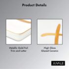 Alternate image 2 for Juvale Letter K Ceramic Trinket Tray, Monogram Initials Jewelry Dish (4 x 4 Inches)