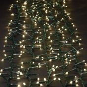 Roman 750 White LED USB Wide Angle Multi-Function Christmas Lights - 62 ft Green Wire