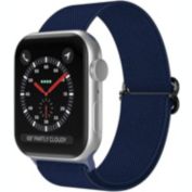 Worryfree Gadgets Stretchy Nylon Band for Apple Watch 38/40/41mm, 42/44/45mm iWatch Series 8 7 6 5 4 3 2 1 &SE - 38/40/41mm - Dark Blue