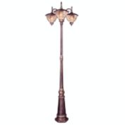 Special Lite Products Vista F-2910-TRI-506-CP Medium Post Mount Light - Copper