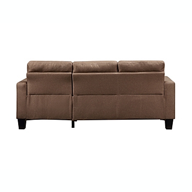 Yeah Depot Earsom Sectional Sofa (Rev. Chaise), Brown Linen. View a larger version of this product image.
