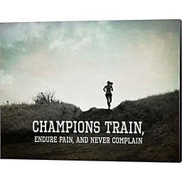 Metaverse Art Champions Train Woman Black and White by Sports Mania 20-Inch x 16-Inch Canvas Wall Art