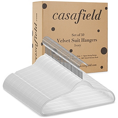 50 Velvet Suit Hangers - Space-Saving Non-Slip Clothes Hangers. View a larger version of this product image.