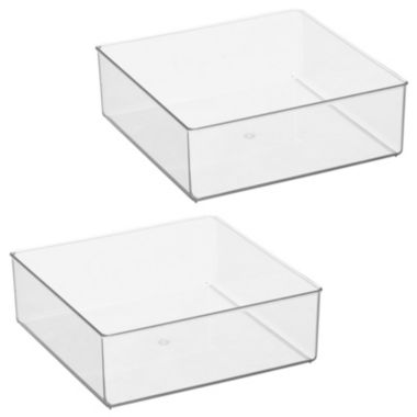 mDesign Plastic Drawer Organizer Bin for Closets - Clear. View a larger version of this product image.