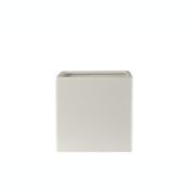 Urban Trends Collection Ceramic Square Pot MD Matte Finish White