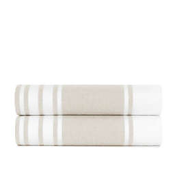 Standard Textile Home - Mediterranean Towels, Sesame, Bath Sheet Set of 2
