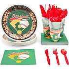 Alternate image 0 for Juvale Baseball Birthday Party Bundle Includes Plates, Napkins, Cups, and Cutlery (Serves 24, 144 Pieces)