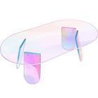 Alternate image 1 for Rainbean 37.4 in. Multi-color Oval Acrylic Coffee Table