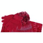 Alternate image 1 for Fab Big Girl's 3 Pc Beanie Scarf & Gloves Set Pink One Size