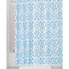 Alternate image 1 for mDesign LONG Damask Print - Easy Care Fabric Shower Curtain - 72" x 84"