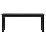 Besthom Tempo Brook Grey and Antique Black Dining Bench 18 in. X 42 in. X 14 in.
