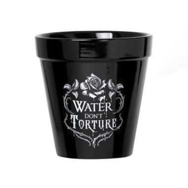 Alchemy Gothic Decorative Water Don'T Torture Plant Pot. View a larger version of this product image.