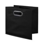 Alternate image 3 for Niche Cubo Set of 4 Foldable Fabric Storage Bin with Built-in Chrome Handles - Black