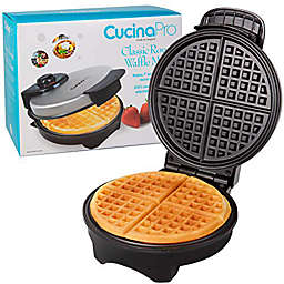 CucinaPro Waffle Maker by Cucina Pro - Non-Stick Waffler Iron with Adjustable Browning Control (1474) - American style Round waffler