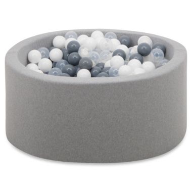 Boomboleo Ball Pit with 200 Balls Clear Grey. View a larger version of this product image.