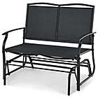 Alternate image 1 for Costway Iron Patio Rocking Chair for Outdoor Backyard and Lawn-Black