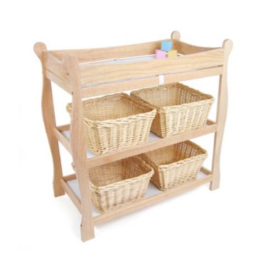 Badger Basket Co. Natural Sleigh Style Changing Table. View a larger version of this product image.