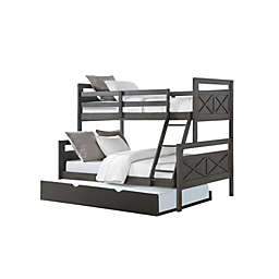 Donco Trading  Twin/Full Barn Panel Bunkbed W/Twin Trundle Bed
