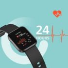 Alternate image 1 for Letsfit Smartwatch Fitness Tracker with Blood Oxygen Saturation & Heart Rate Monitor, IP68 Waterproof Cardio For iPhone and Android IW1- Black