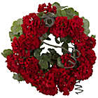 Alternate image 0 for Nearly Natural 4986 Geranium Wreath, 17-Inch,Multi Color