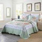 Alternate image 1 for MarCielo 3 Piece Printed Quilt Bedspread Set Bedding Coverlet Set Lily