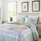 Alternate image 2 for MarCielo 3 Piece Printed Quilt Bedspread Set Bedding Coverlet Set Lily
