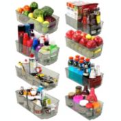 Utopia Pantry Organizer in Set of 8 for Freezers Kitchen Grey