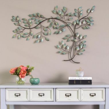 HomeRoots Home Decor Patina Tree Branch Metal Wall Decor - 321176. View a larger version of this product image.
