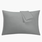 Alternate image 0 for PiccoCasa 2 Pack Pillow Cases Soft 1800 Series Microfiber Solid Pillowcases Set with Zipper Standard(20"x26") Pillow Protector, Grey