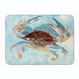 Caroline's Treasures Blue Crab Machine Washable Memory Foam Mat 27 x 19